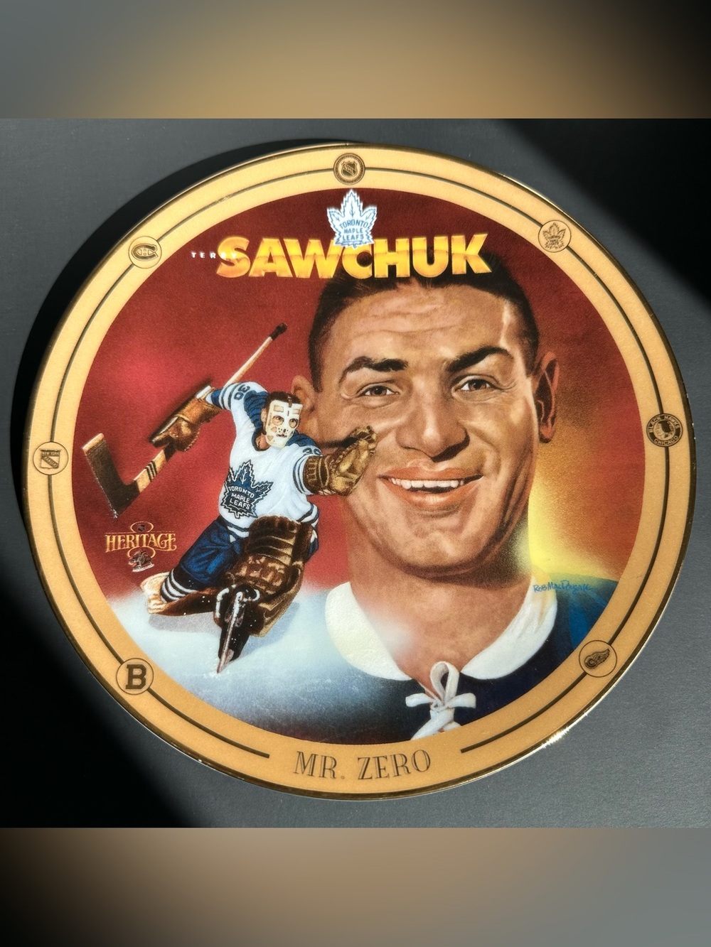 Legends of Hockey's Golden Era 1995 Collector Plate by Rob MacDougall